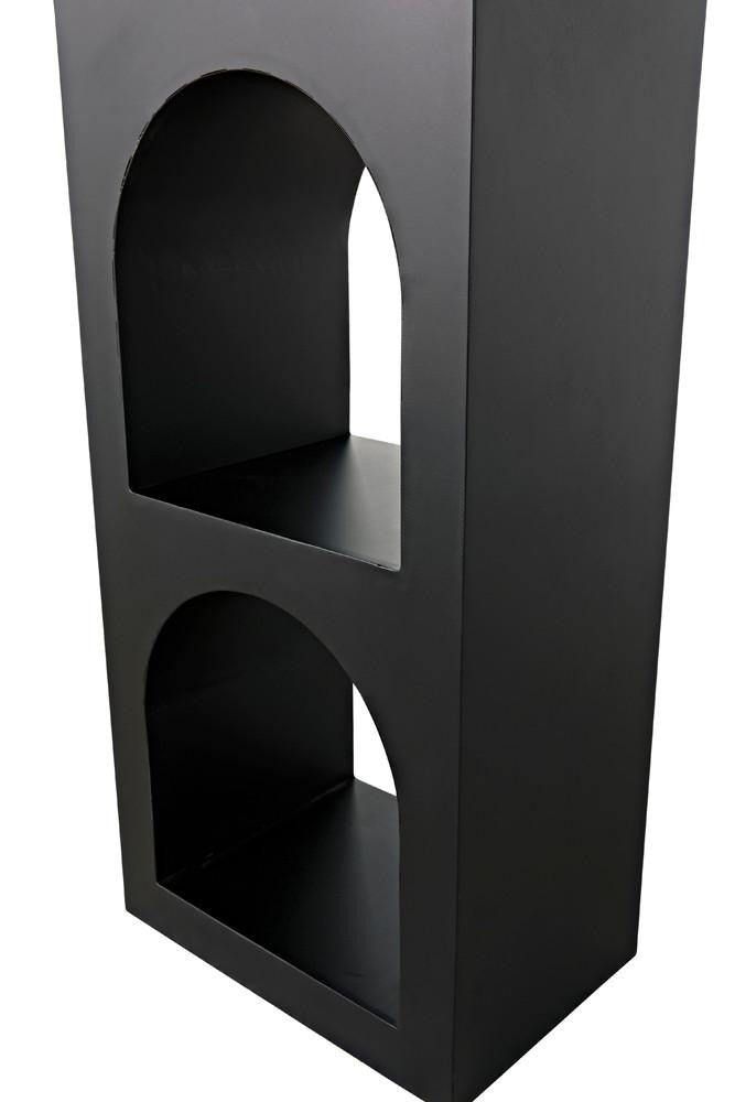 Noir Aqueduct Bookcase, Black Metal, 72"H (GBCS240MTB-C YUU6013LRU)