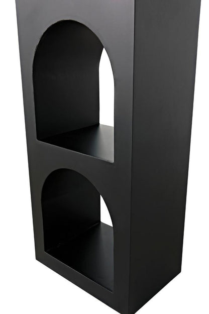 Noir Aqueduct Bookcase, Black Metal, 72"H (GBCS240MTB-C YUU6013LRU)