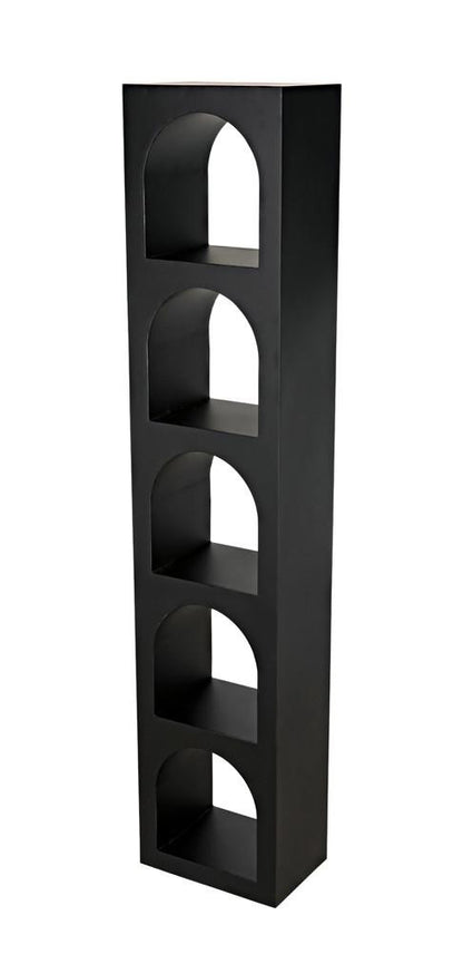 Noir Aqueduct Bookcase, Black Metal, 72"H (GBCS240MTB-C YUU6013LRU)