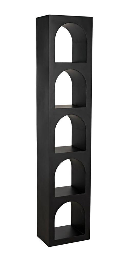 Noir Aqueduct Bookcase, Black Metal, 72"H (GBCS240MTB-C YUU6013LRU)
