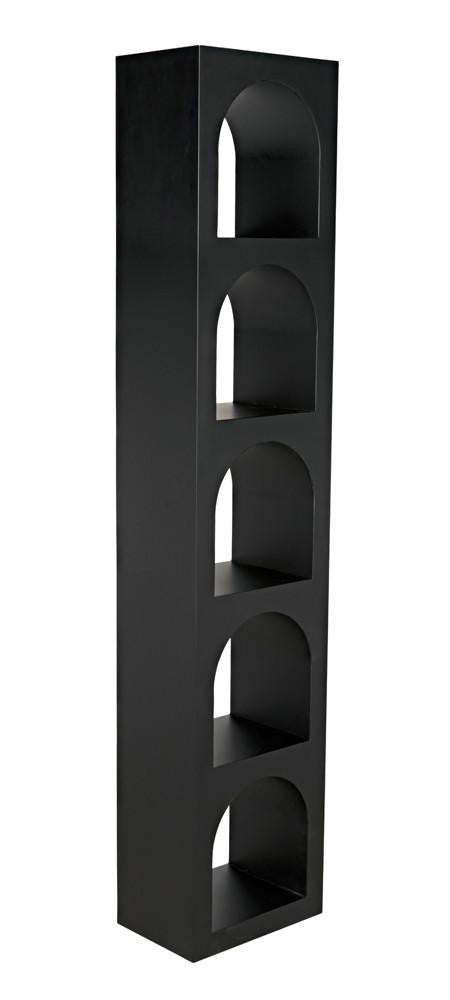 Noir Aqueduct Bookcase, Black Metal, 72"H (GBCS240MTB-C YUU6013LRU)