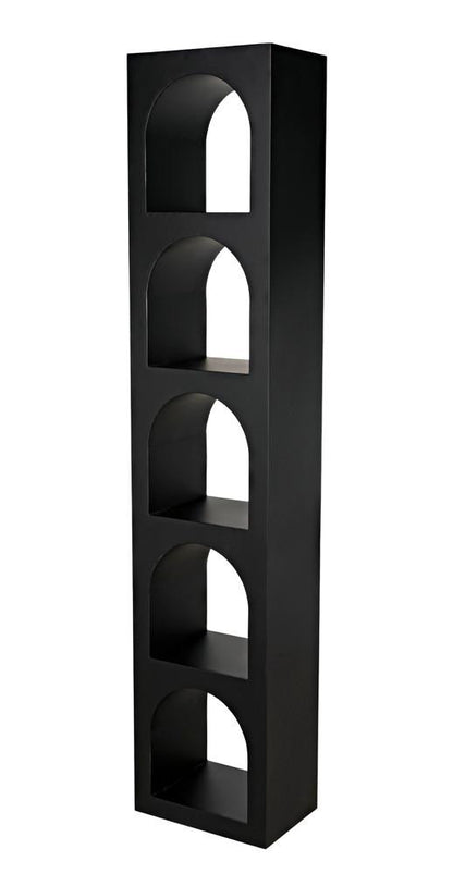 Noir Aqueduct Bookcase, Black Metal, 72"H (GBCS240MTB-C YUU6013LRU)