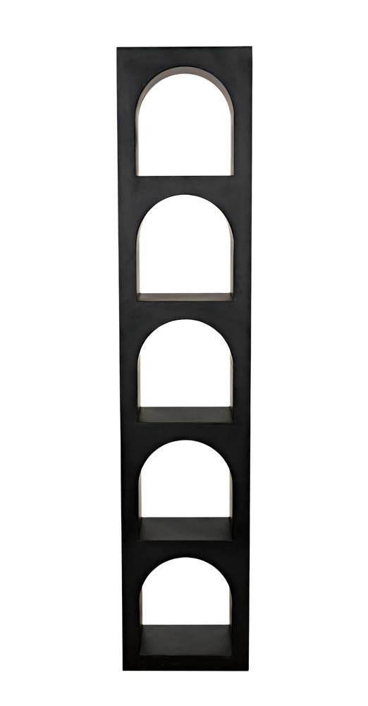 Noir Aqueduct Bookcase, Black Metal, 72"H (GBCS240MTB-C YUU6013LRU)