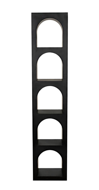 Noir Aqueduct Bookcase, Black Metal, 72"H (GBCS240MTB-C YUU6013LRU)