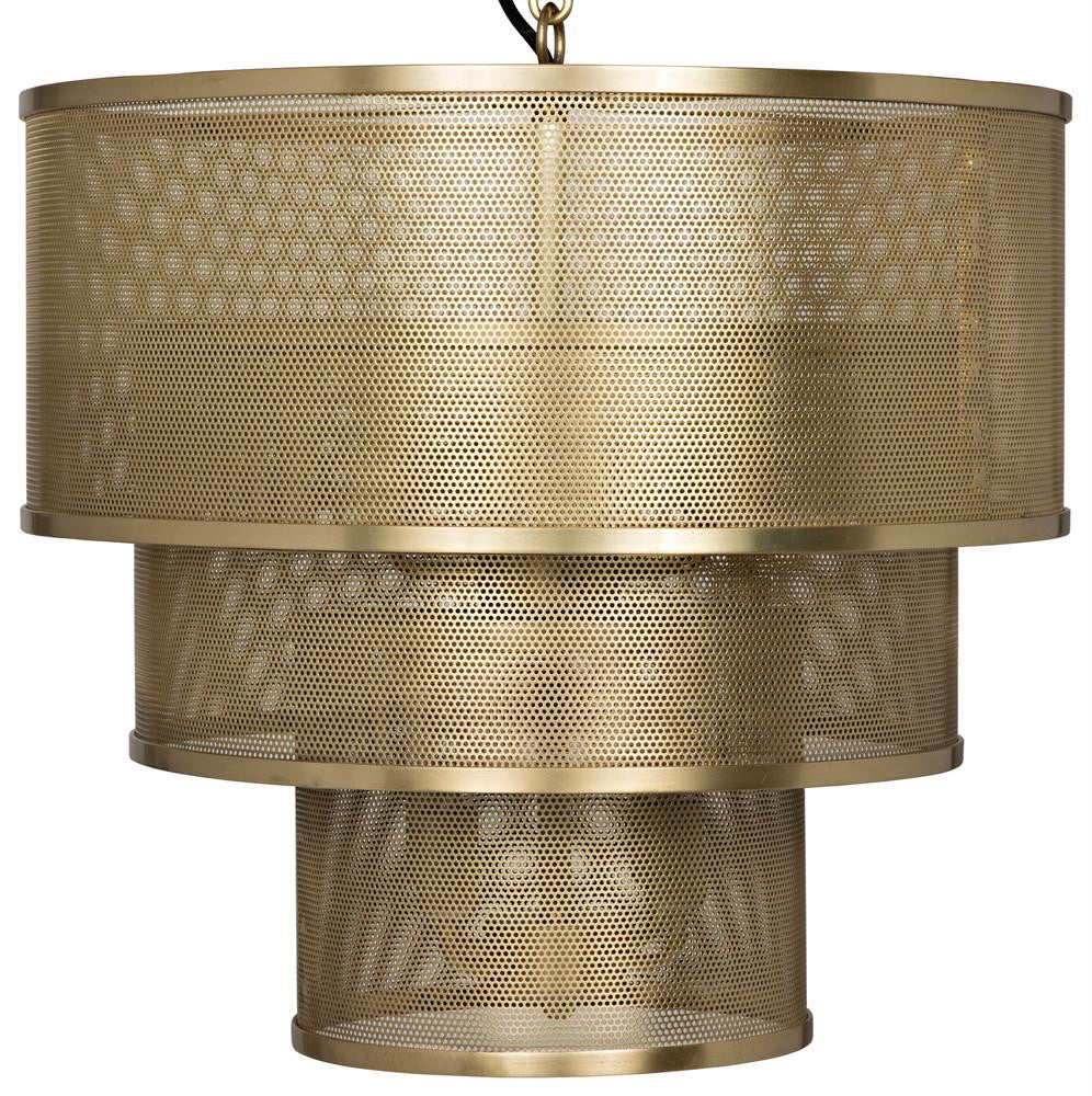 Noir Arena Pendant, 8-Light, Antique Brass, 20"W (LAMP646MB YUU6013FYK)