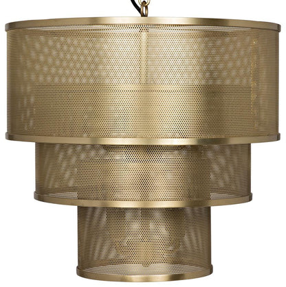 Noir Arena Pendant, 8-Light, Antique Brass, 20"W (LAMP646MB YUU6013FYK)