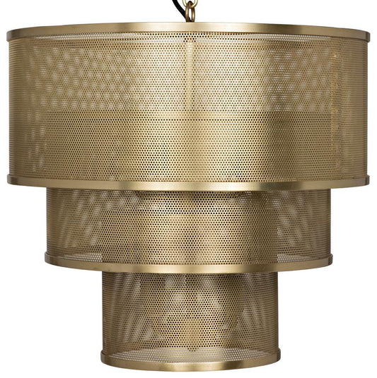 Noir Arena Pendant, 8-Light, Antique Brass, 20"W (LAMP646MB YUU6013FYK)