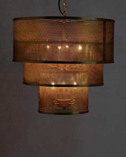 Noir Arena Pendant, 8-Light, Antique Brass, 20"W (LAMP646MB YUU6013FYK)