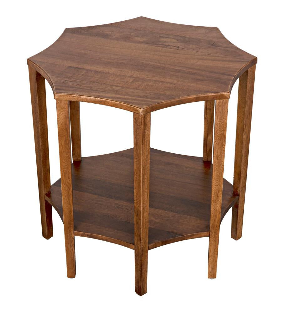 Noir Ariana Side Table, Dark Walnut, 28"H (GTAB335DW YUU6013MRU)