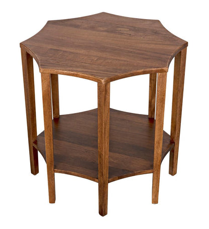 Noir Ariana Side Table, Dark Walnut, 28"H (GTAB335DW YUU6013MRU)