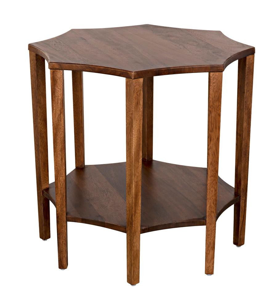 Noir Ariana Side Table Washed Walnut