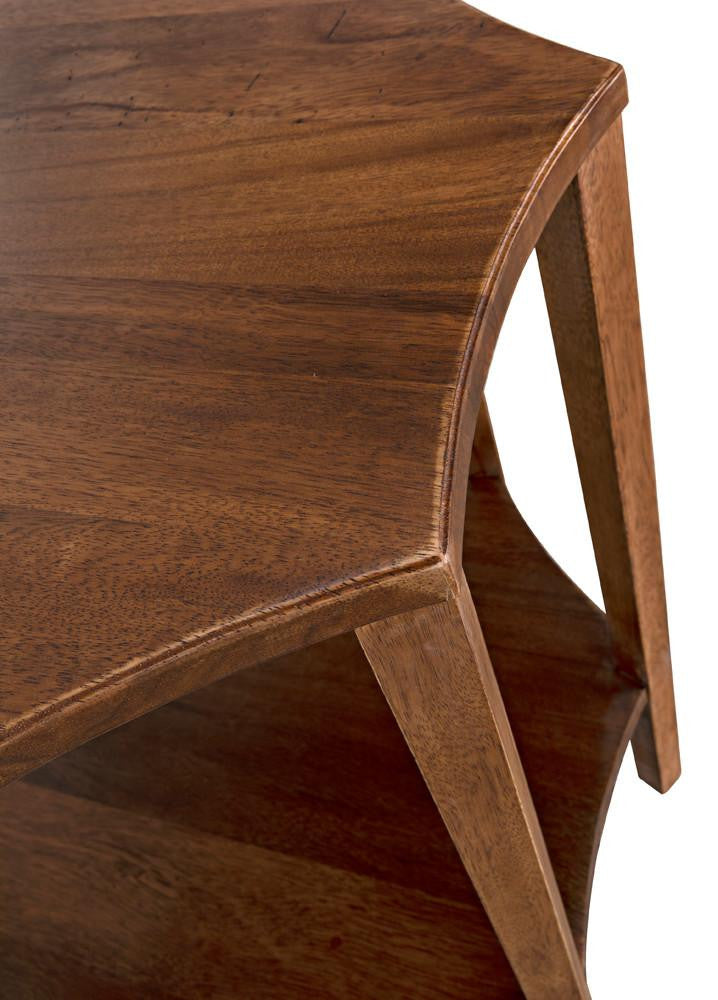 Noir Ariana Side Table, Dark Walnut, 28"H (GTAB335DW YUU6013MRU)
