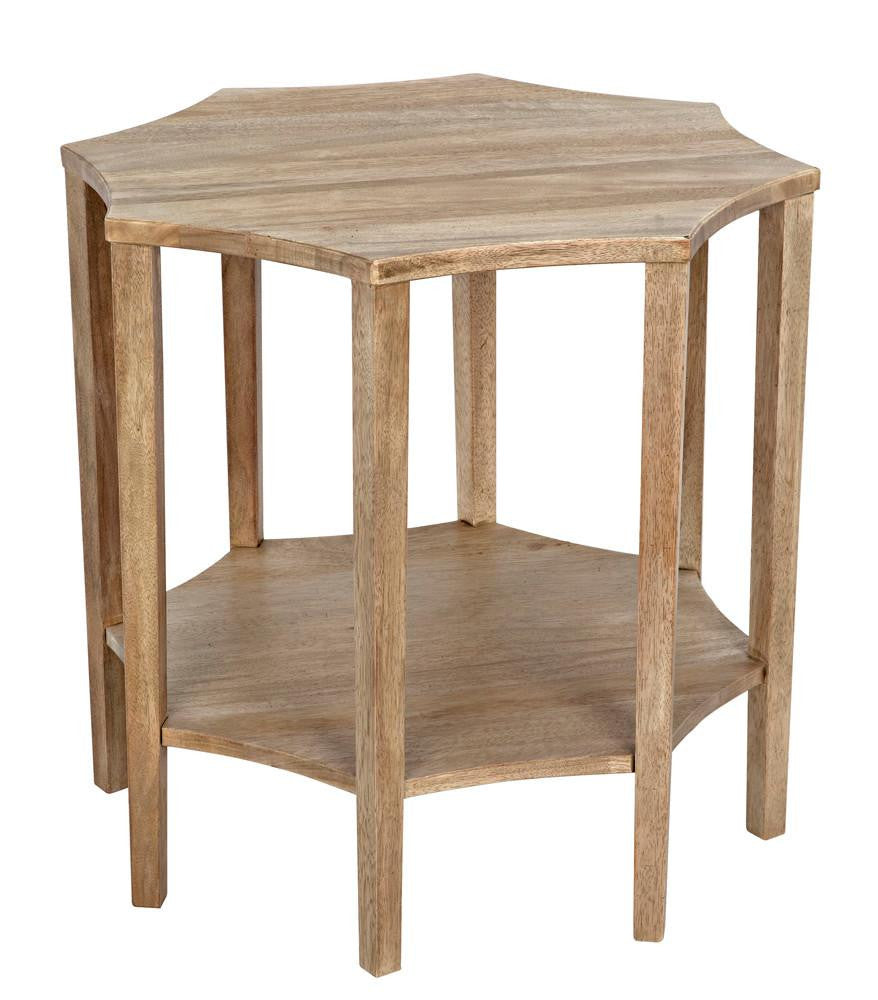 Noir Ariana Side Table, Washed Walnut, 28"H (GTAB335WAW YUU6013MRW)
