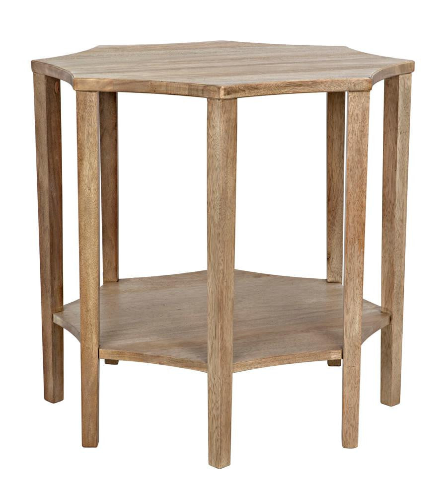 Noir Ariana Side Table, Washed Walnut, 28"H (GTAB335WAW YUU6013MRW)