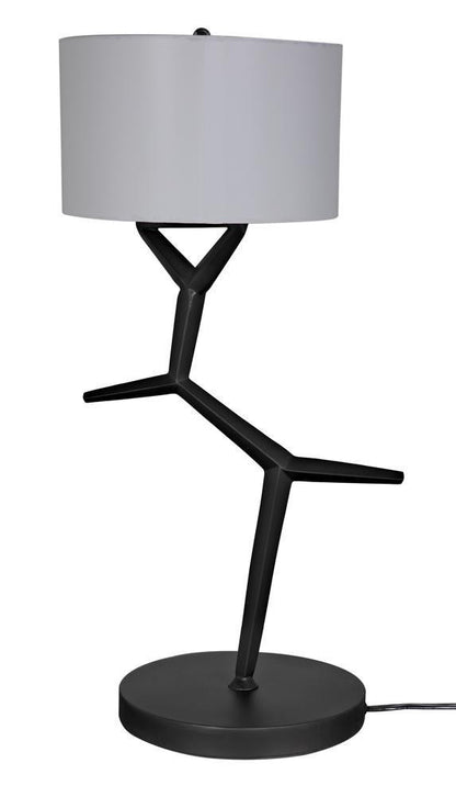 Noir Arizona Lamp With Shade Matte Black