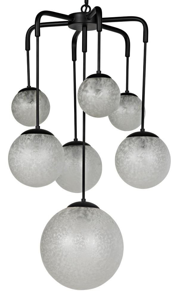 Noir Artemis Chandelier Matte Black