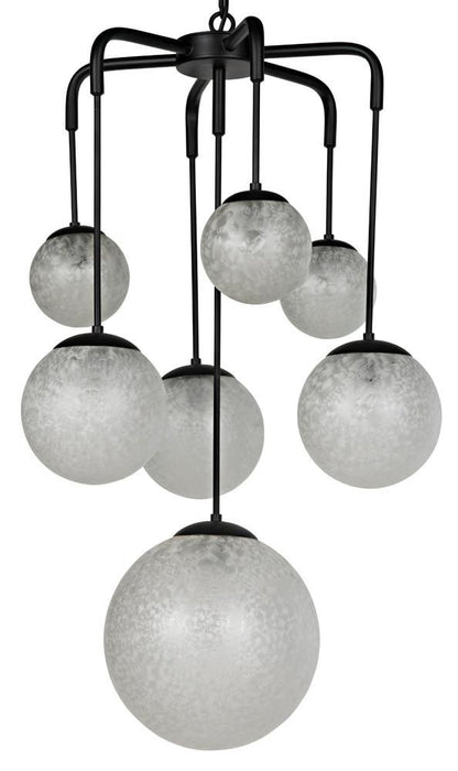 Noir Artemis Chandelier Matte Black