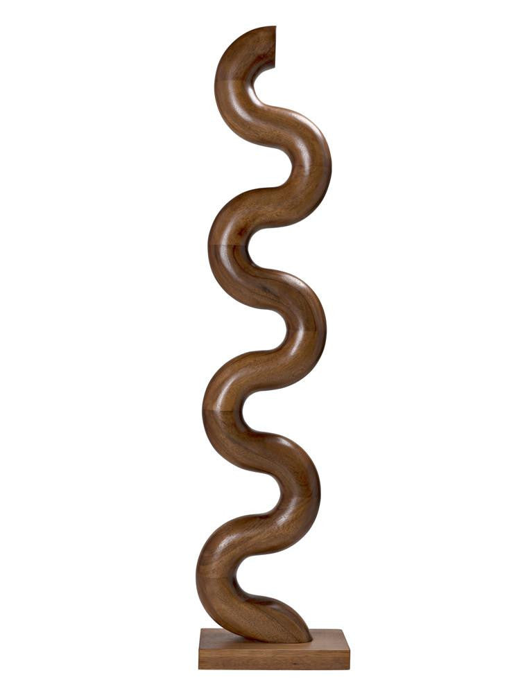 Noir Asclepius Sculpture Dark Walnut