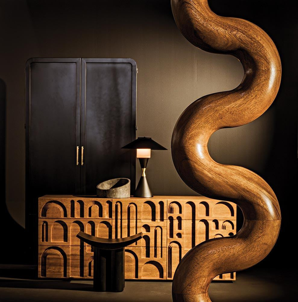 Noir Asclepius Sculpture
