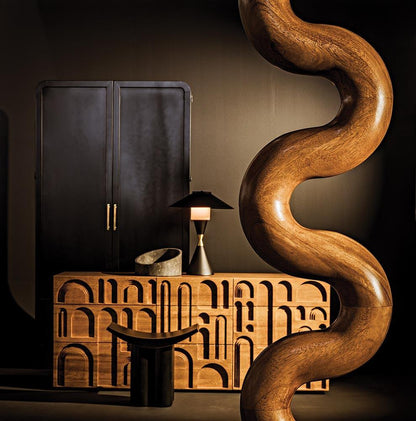 Noir Asclepius Sculpture