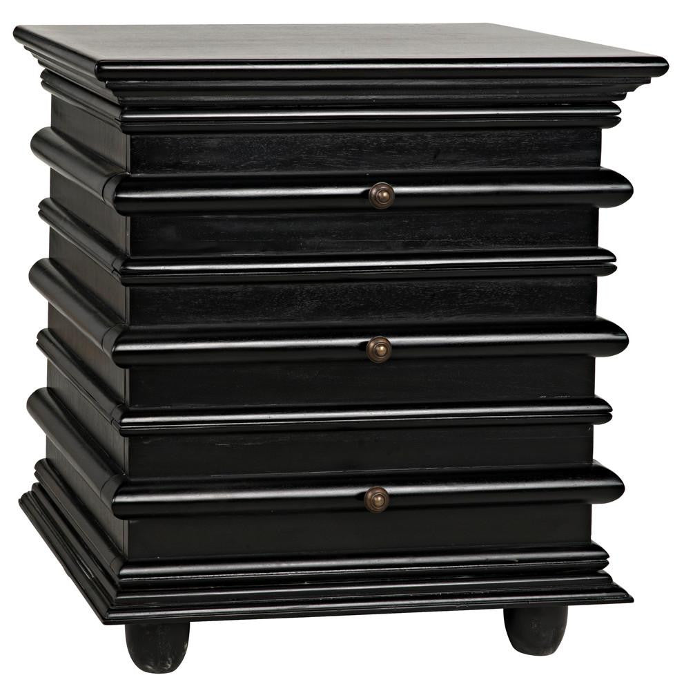 Noir Ascona Side Table Hand-Rubbed Black