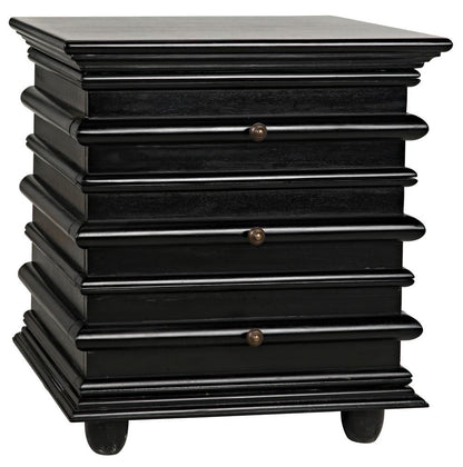 Noir Ascona Side Table Hand-Rubbed Black