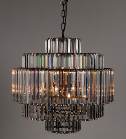 Noir Axa Chandelier Matte Black
