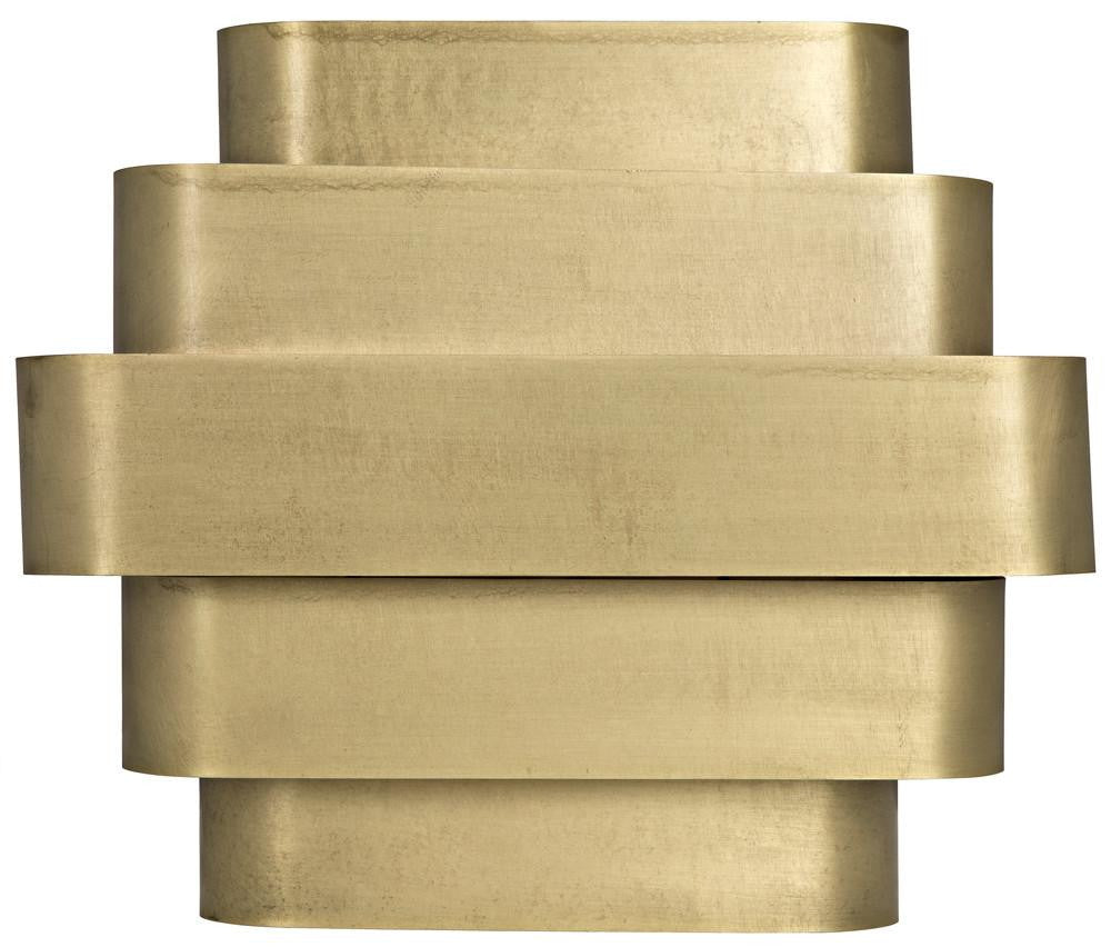 Noir Baas Wall Sconce, 1-Light, Antique Brass, 11.5"W (LAMP664MB YUU6013FYT)