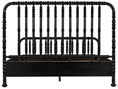 Noir Bachelor Bed, Eastern King, Hand Rubbed Black