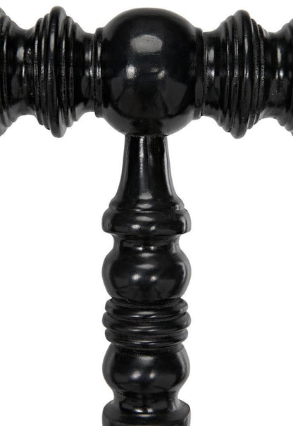 Noir Bachelor Bed, Eastern King, Hand Rubbed Black