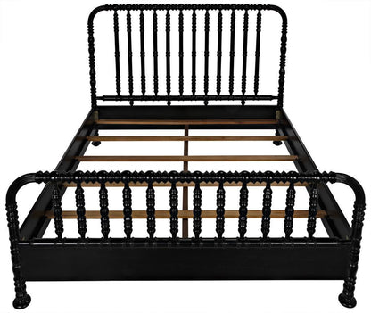 Noir Bachelor Bed, Eastern King, Hand Rubbed Black
