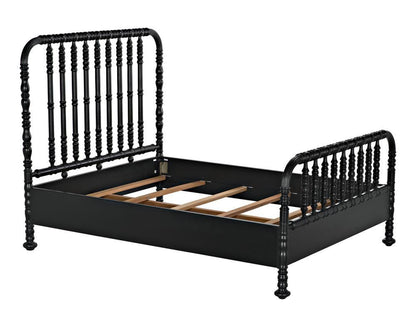 Noir Bachelor Bed, Queen, Hand Rubbed Black