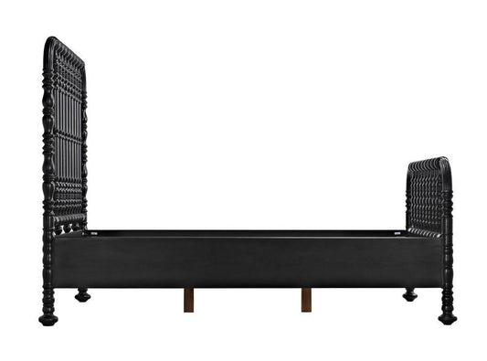 Noir Bachelor Bed, Queen, Hand Rubbed Black