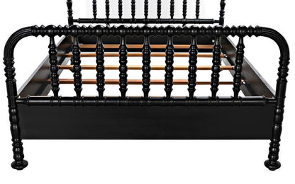 Noir Bachelor Bed, Queen, Hand Rubbed Black