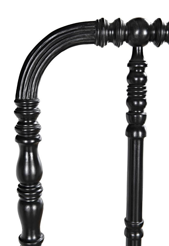 Noir Bachelor Bed, Queen, Hand Rubbed Black