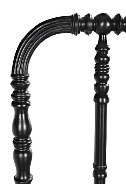 Noir Bachelor Bed, Queen, Hand Rubbed Black