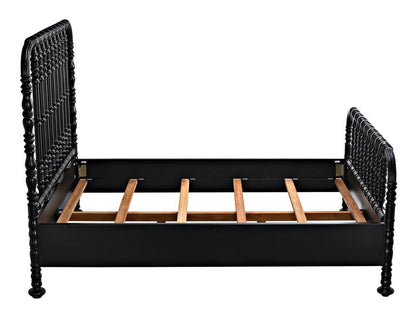 Noir Bachelor Bed, Queen, Hand Rubbed Black