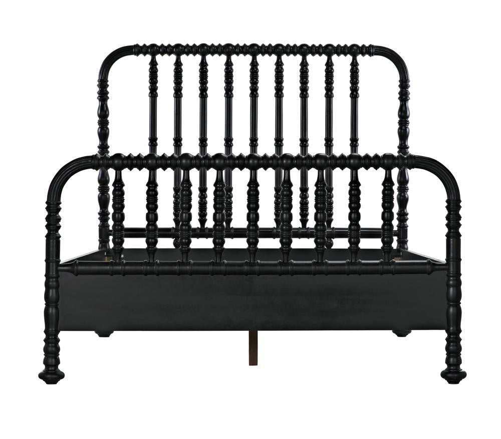 Noir Bachelor Bed, Queen, Hand Rubbed Black