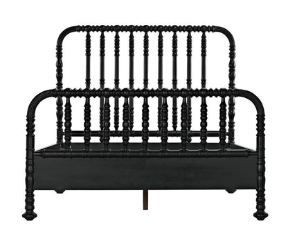 Noir Bachelor Bed, Queen, Hand Rubbed Black