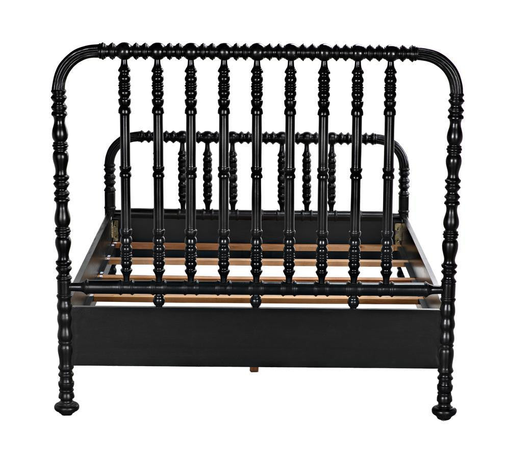 Noir Bachelor Bed, Queen, Hand Rubbed Black