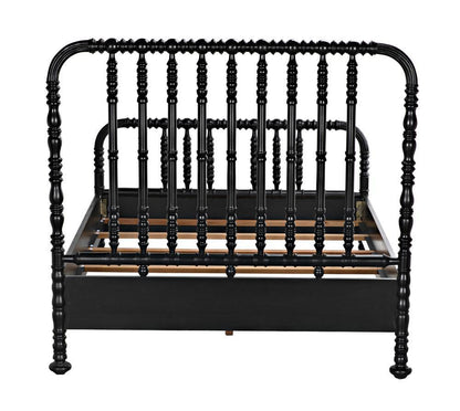 Noir Bachelor Bed, Queen, Hand Rubbed Black