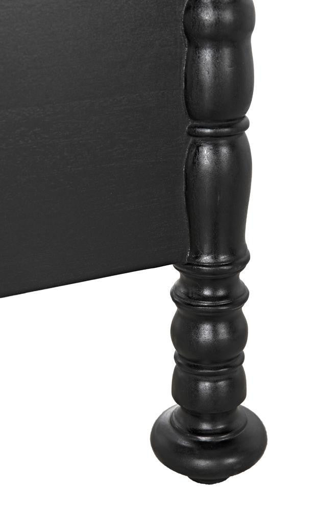 Noir Bachelor Bed, Queen, Hand Rubbed Black