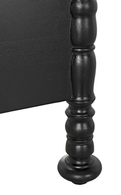 Noir Bachelor Bed, Queen, Hand Rubbed Black