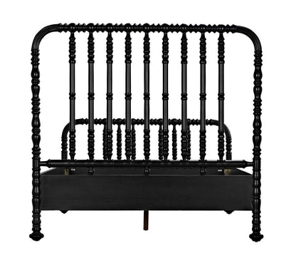 Noir Bachelor Bed, Queen, Hand Rubbed Black