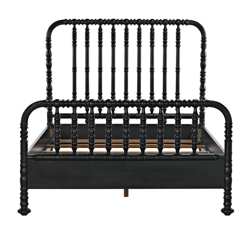 Noir Bachelor Bed, Queen, Hand Rubbed Black