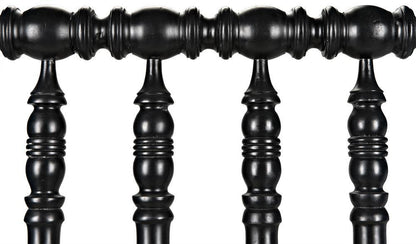 Noir Bachelor Bed, Twin, Hand Rubbed Black