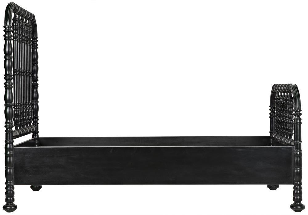 Noir Bachelor Bed, Twin, Hand Rubbed Black