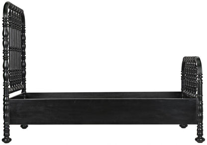 Noir Bachelor Bed, Twin, Hand Rubbed Black