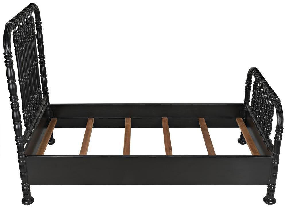 Noir Bachelor Bed, Twin, Hand Rubbed Black