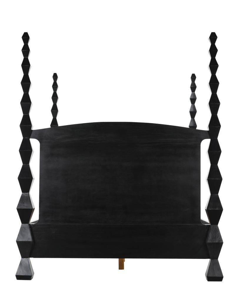 Noir Brancusi Bed, Queen, Hand Rubbed Black
